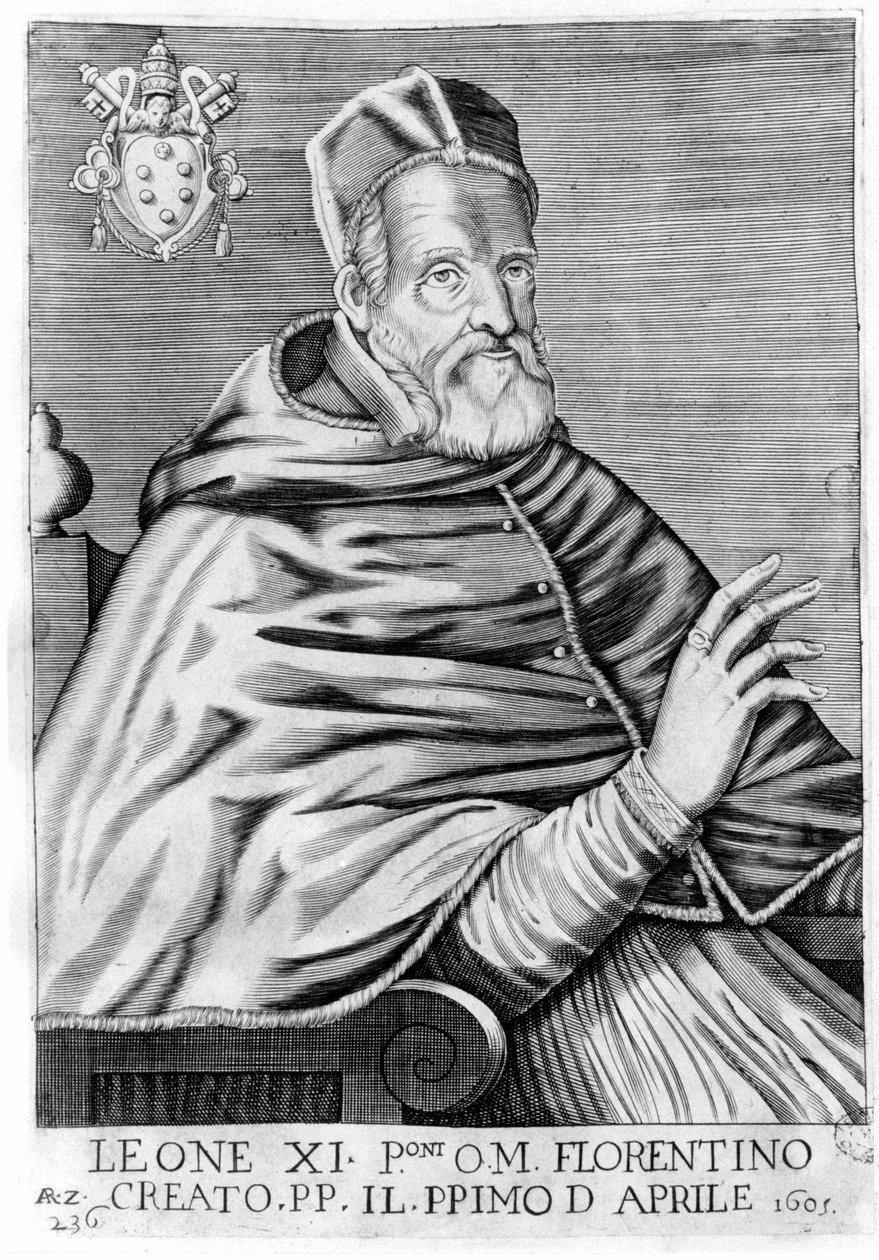 Retrato de León XI (Alejandro de Medici) (1535 - 1605) de Unknown artist