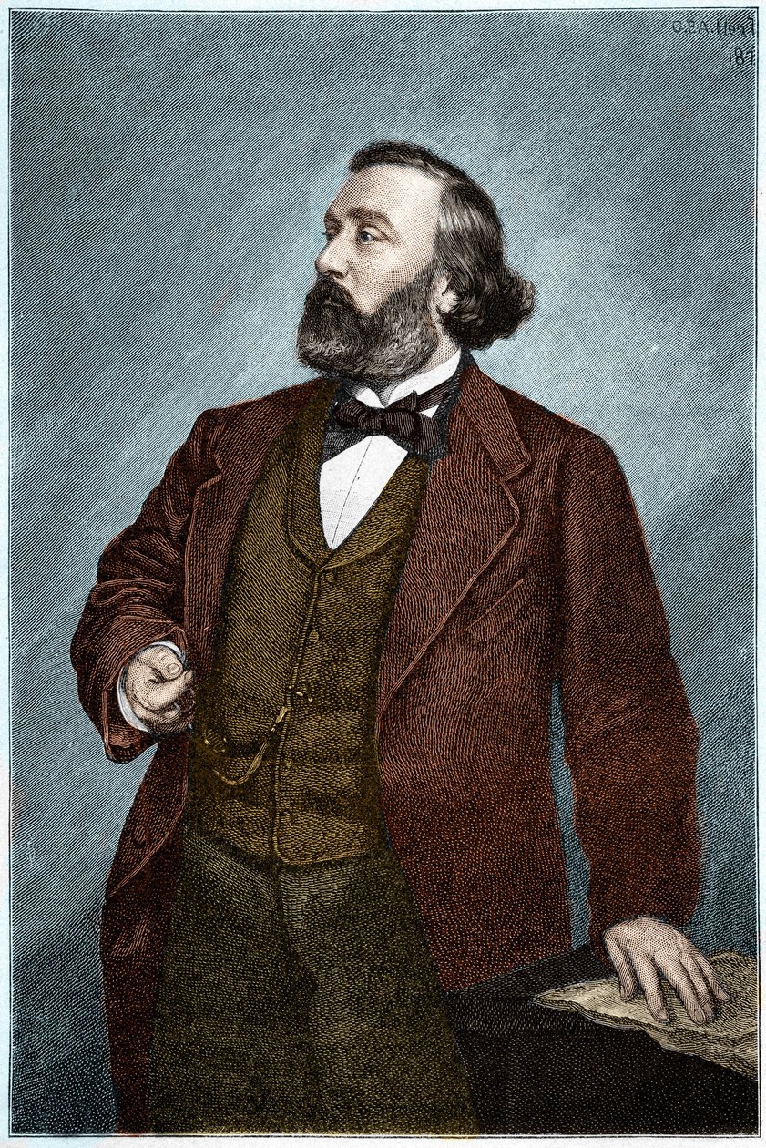 Retrato de Leon Gambetta (1838-1882), político francés. de Unknown artist