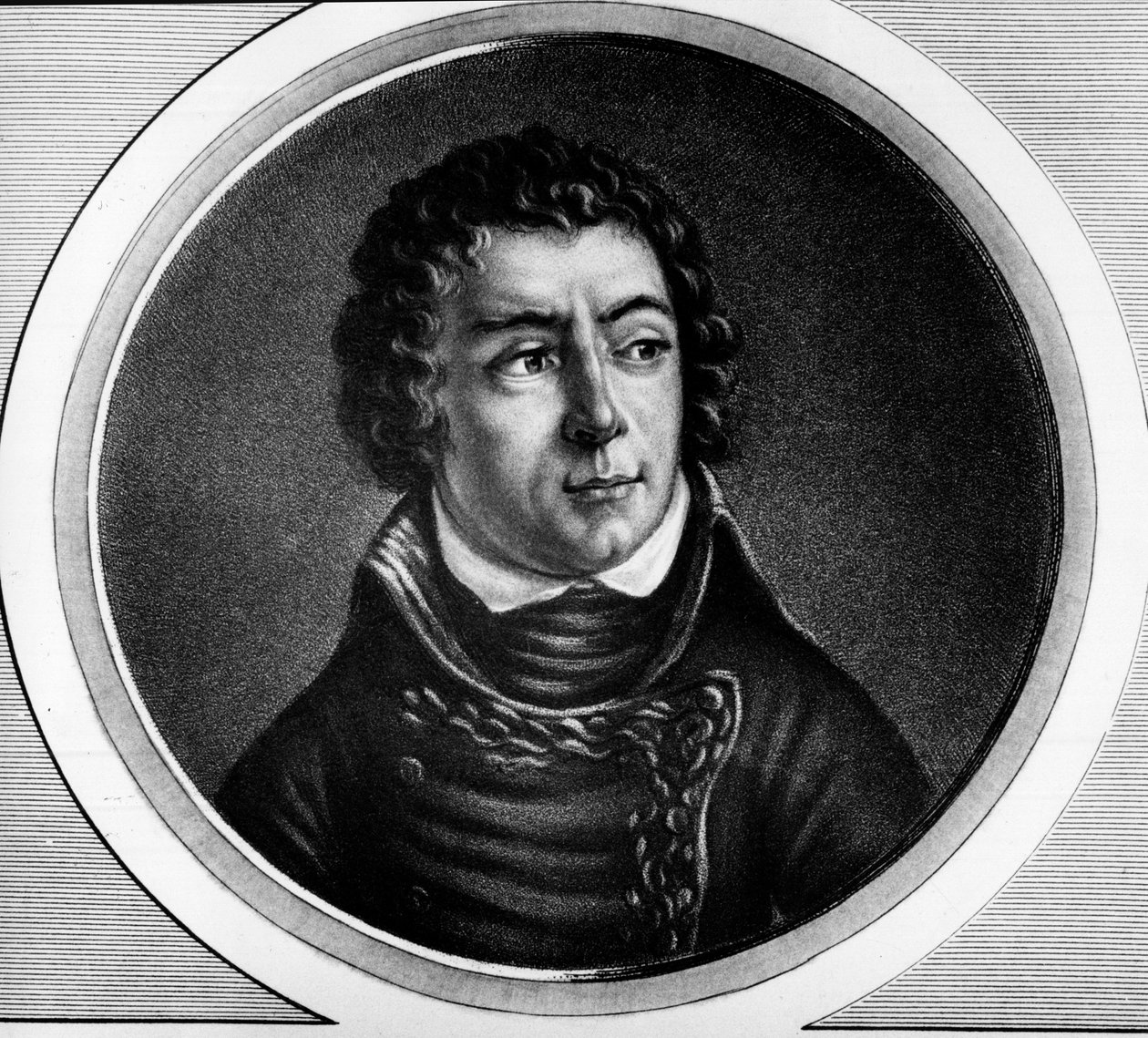 Retrato de Louis Alexandre Berthier (1753-1815), Príncipe de Neuchatel, Mariscal de Francia - Grabado en Colección completa de cuadros históricos de la revolución francesa, en tres volúmenes de Unknown artist