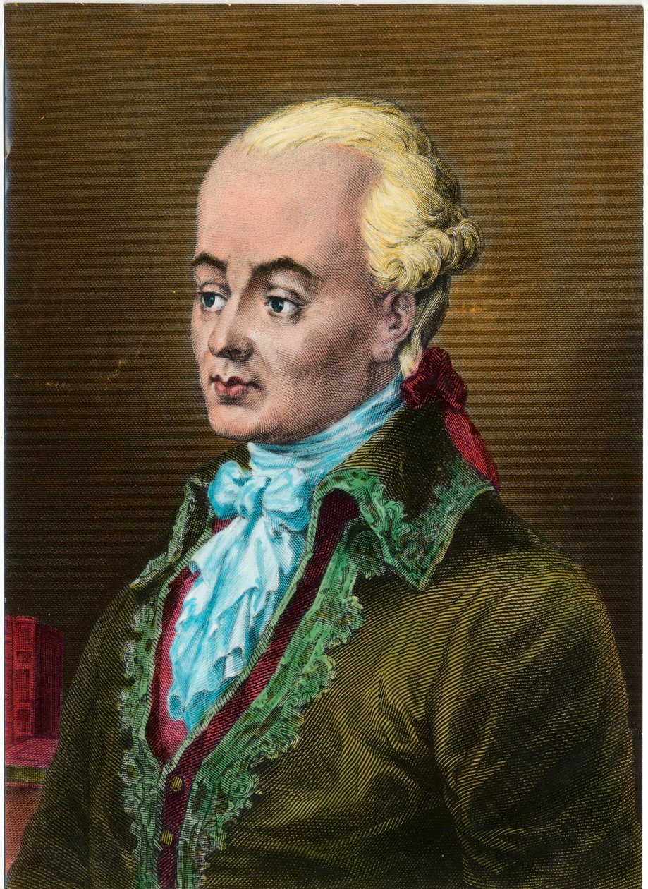 Retrato de Luc de Clapiers, Marqués de Vauvenargues (1715 - 1747), moralista francés. Grabado del siglo XVIII. Colección privada. de Unknown artist