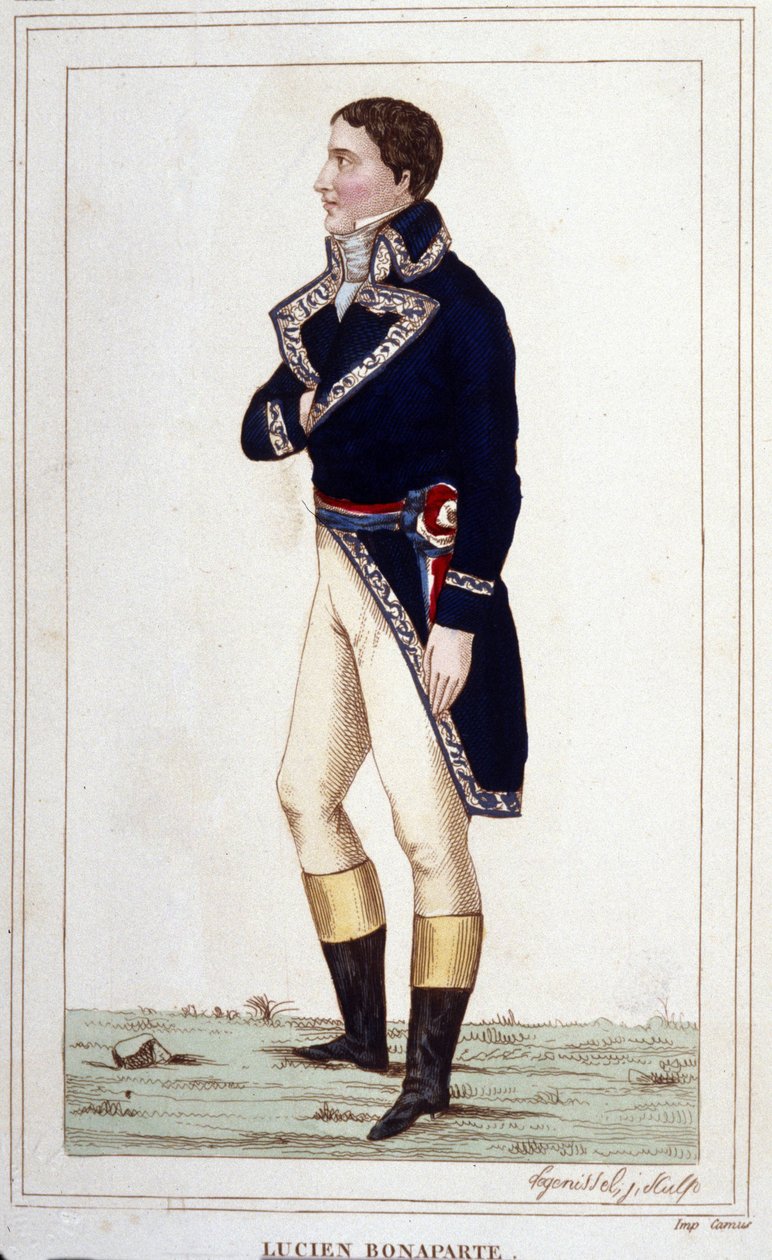 Retrato de Lucien Bonaparte (1775 -1840) grabado de 1830 de Unknown artist