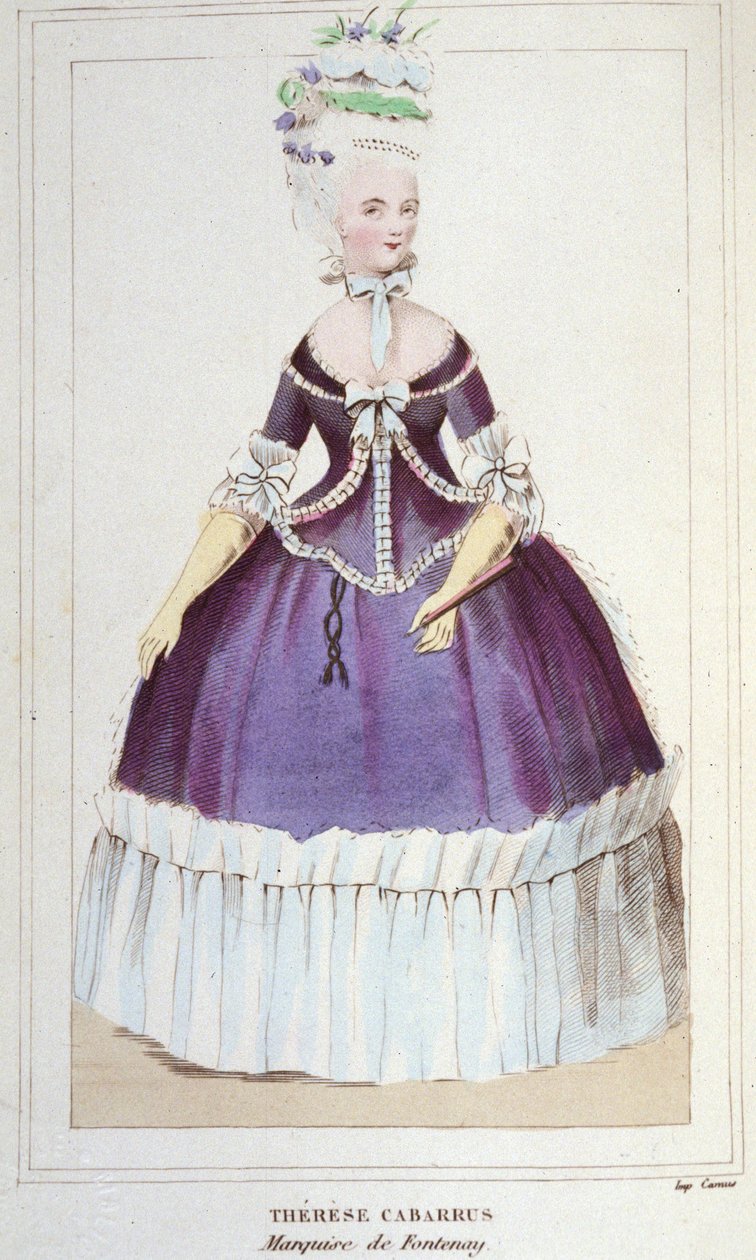 Retrato de Mademoiselle de Fontenay o Teresa (Theresa o Terezia) Cabarrus, conocida como Madame Tallien (Talien) (1773-1835), Marquesa de Fontenay. Grabado de 1830 de Unknown artist