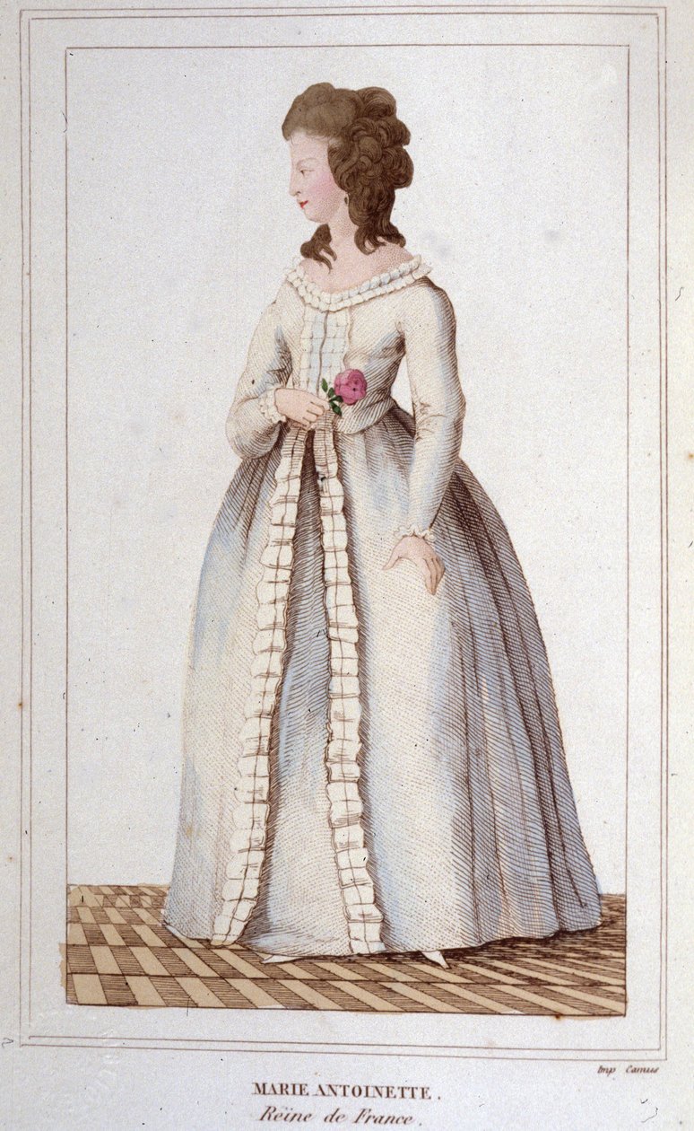 Retrato de María Antonieta (1755-1793) Grabado de 1830 de Unknown artist