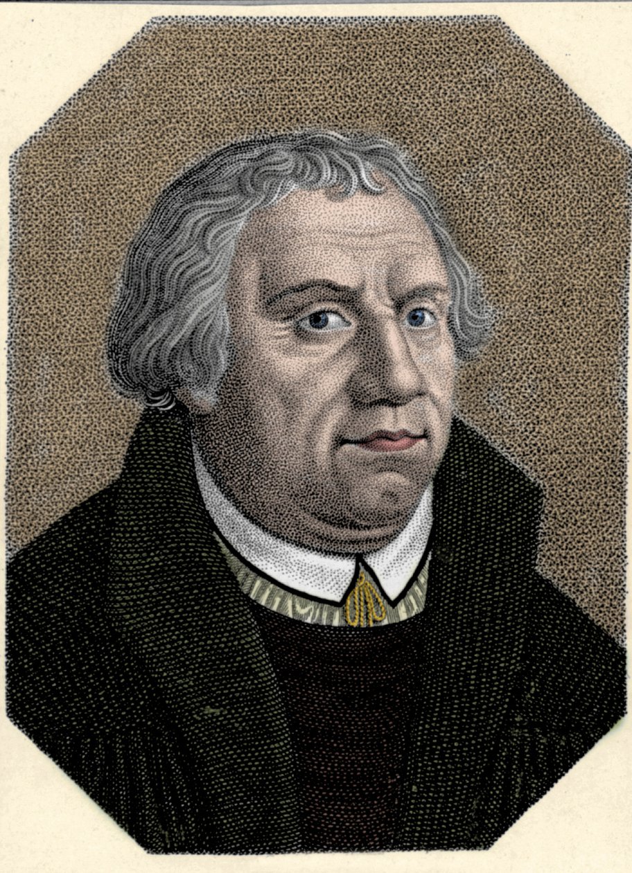 Retrato de Martín Lutero (1483-1546) reformador religioso alemán de Unknown artist
