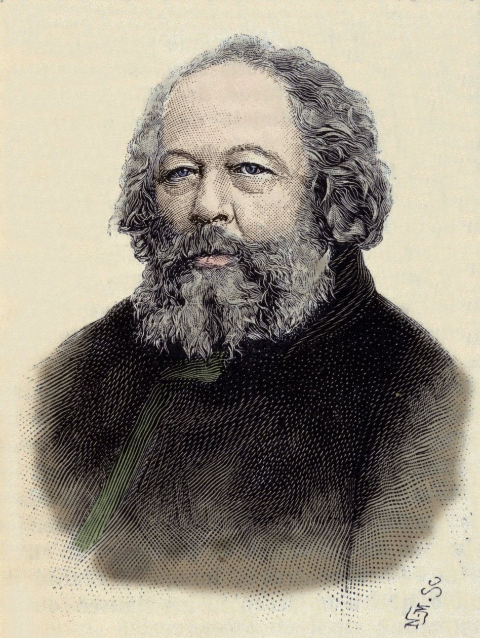 Retrato de Mijaíl Aleksándrovich Bakunin (1814-1876), anarquista ruso de Unknown artist
