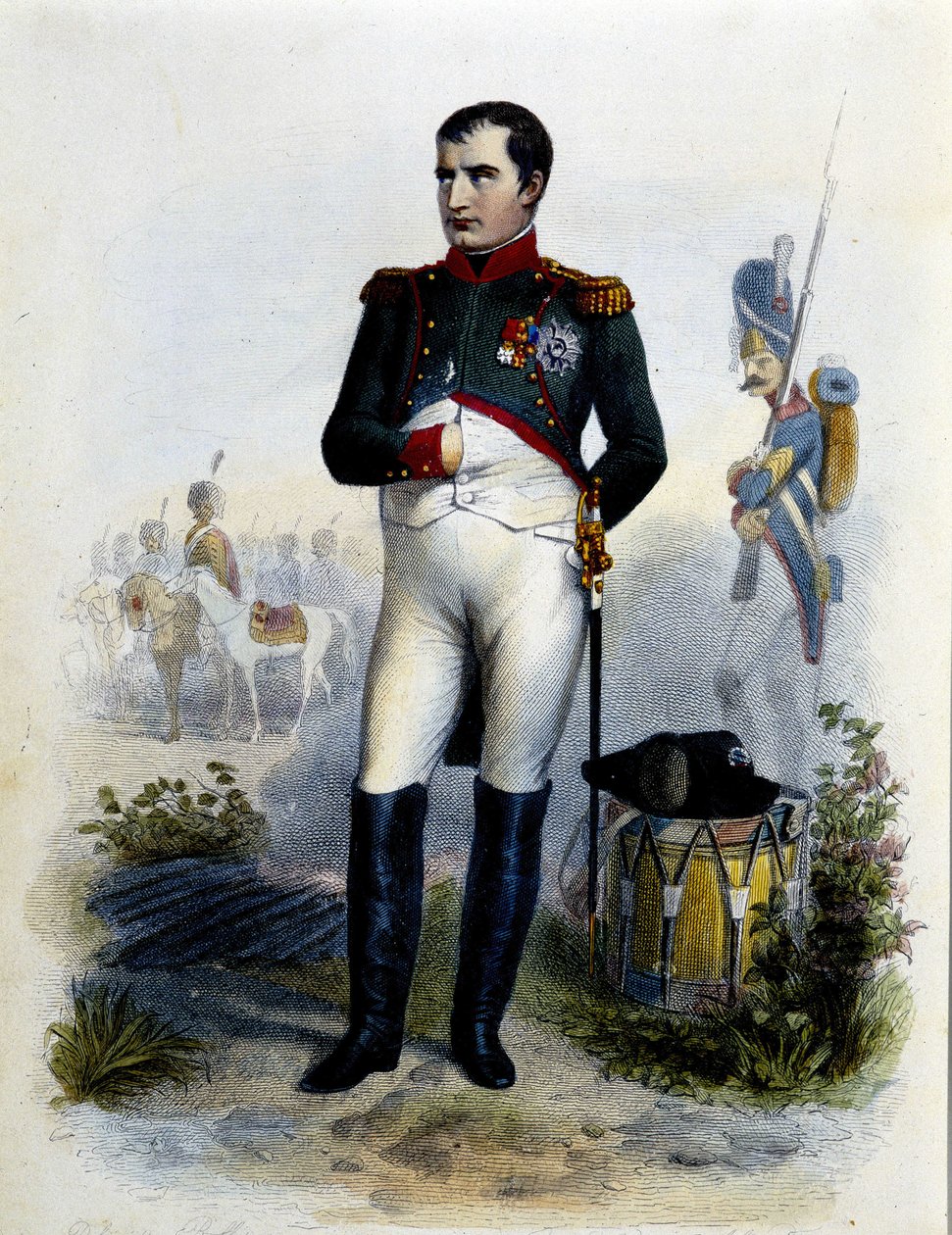 Retrato de Napoleón I. Grabado del siglo XIX de Unknown artist