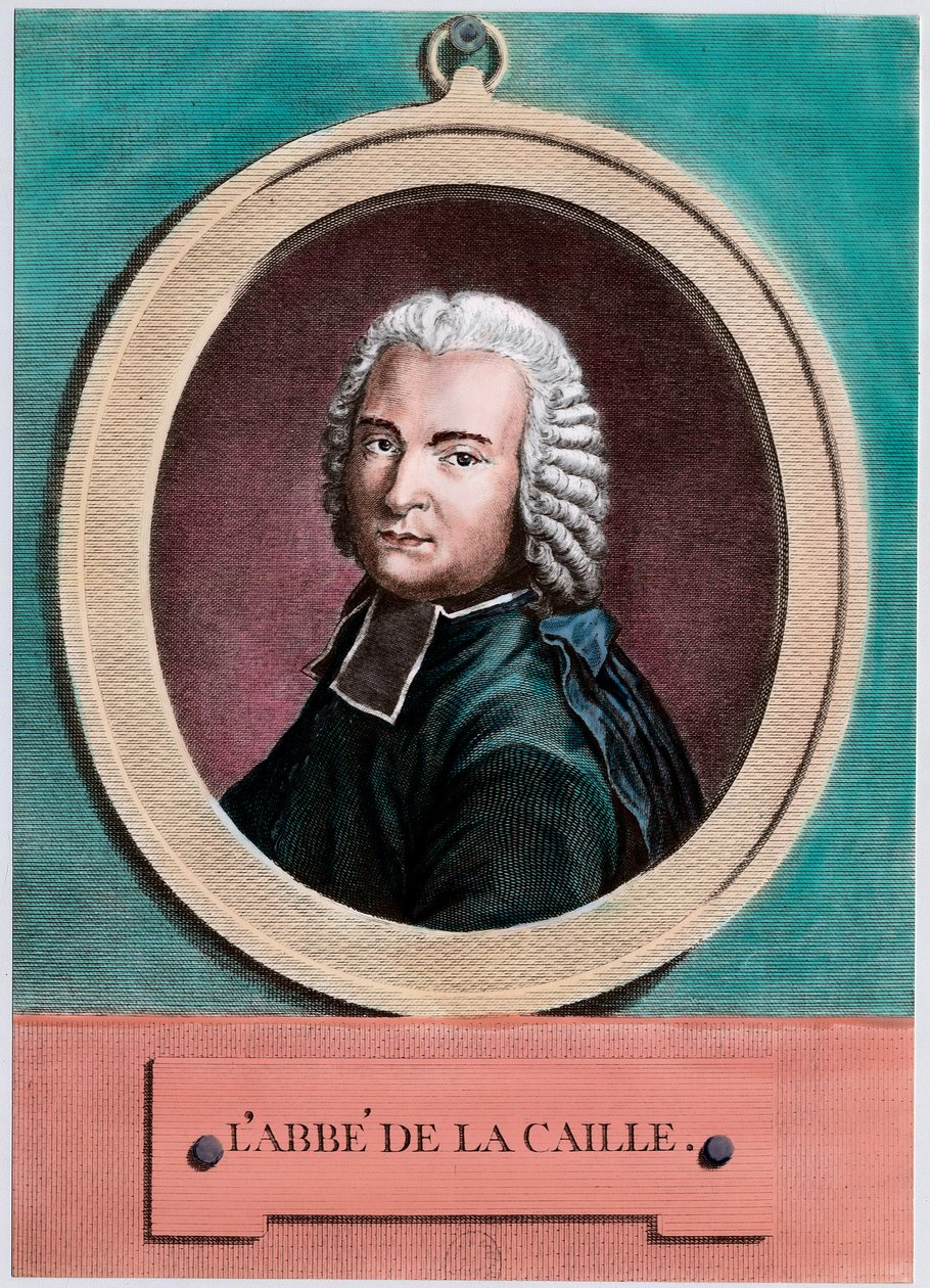 Retrato de Nicolas Louis de Lacaille (1713 - 1762), astrónomo francés. Grabado del siglo XVIII de Unknown artist