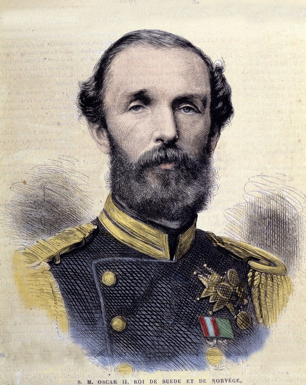 Retrato de Oscar II (1829-1907), Rey de Suecia y Noruega. de Unknown artist