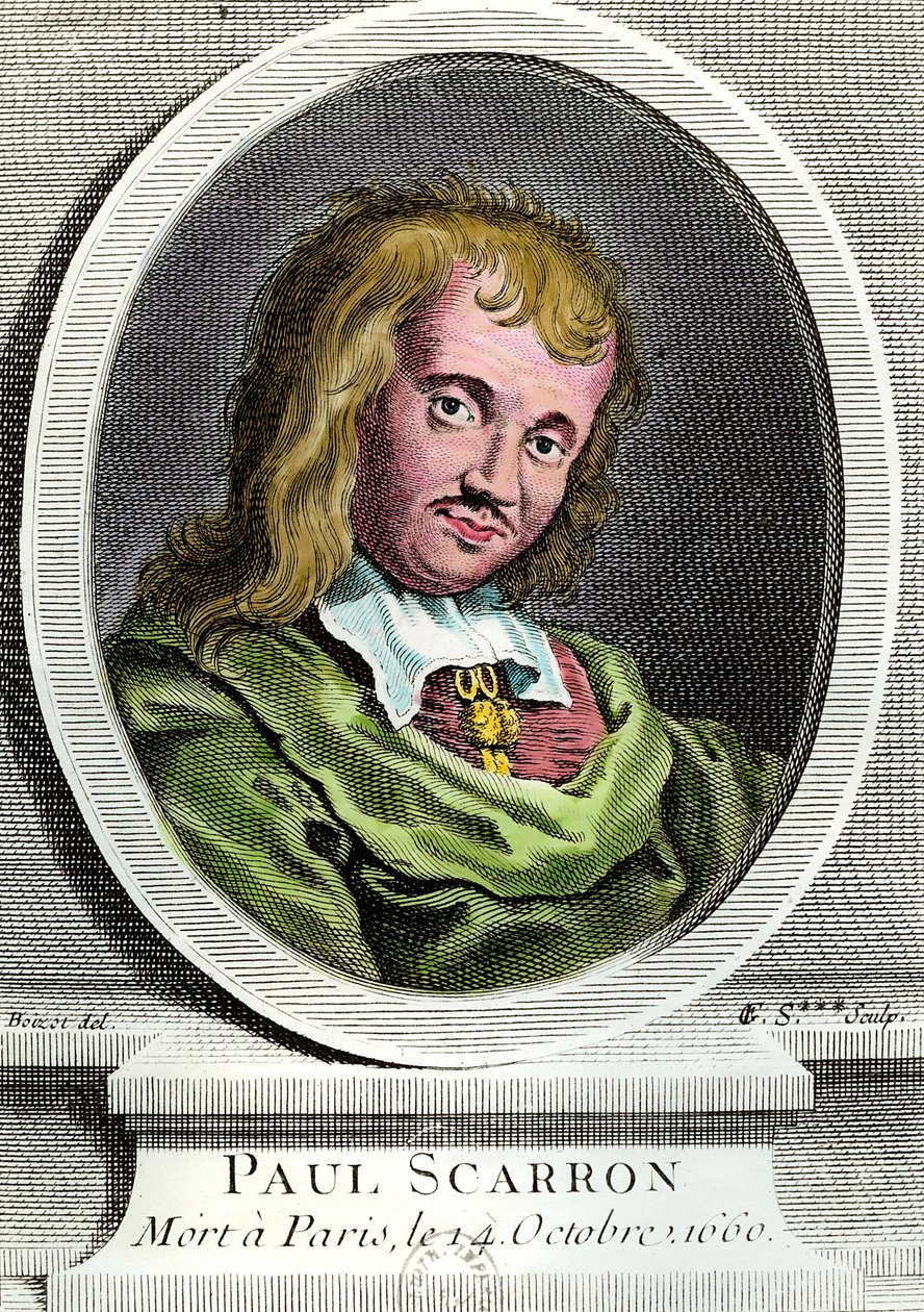 Retrato de Paul Scarron (1610-1660), escritor francés. Grabado del siglo XVII. Colección privada de Unknown artist