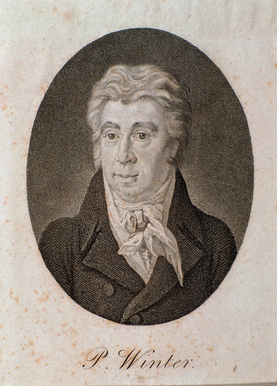 Retrato de Peter Winter (grabado) de Unknown artist