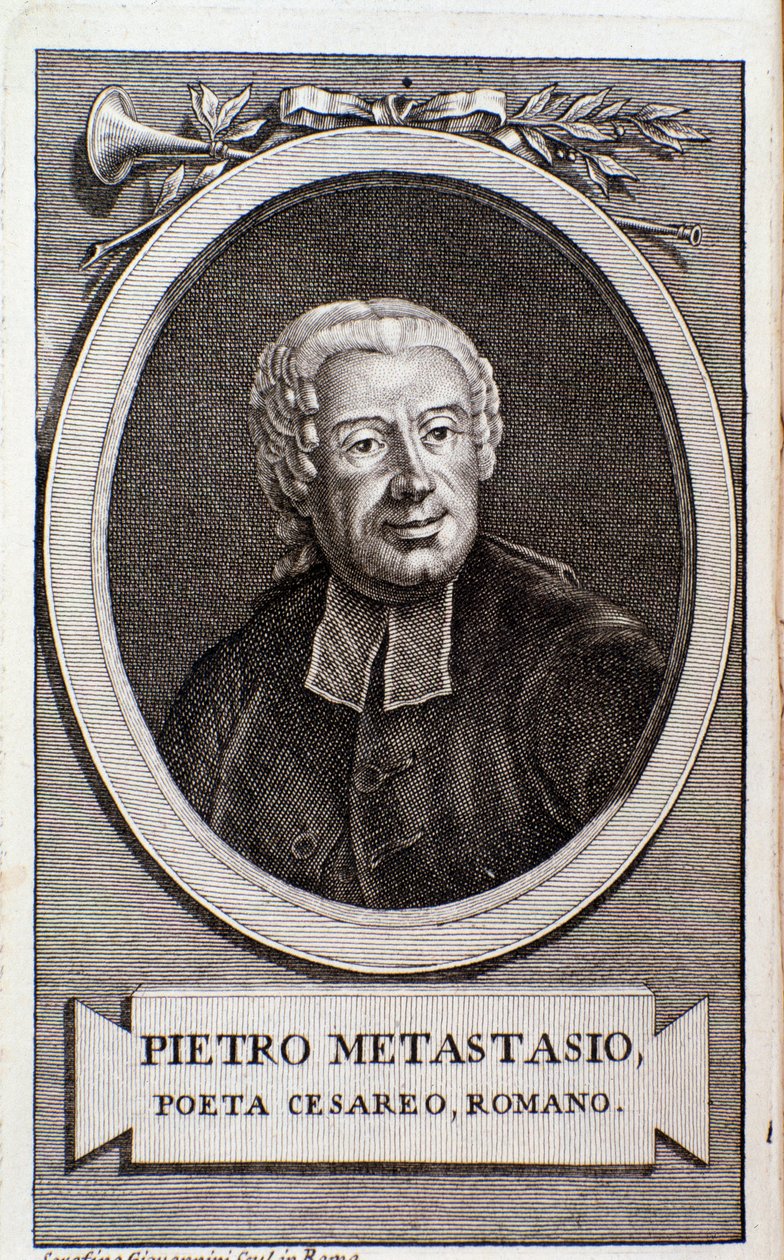 Retrato de Pietro Metastasio (grabado) de Unknown artist