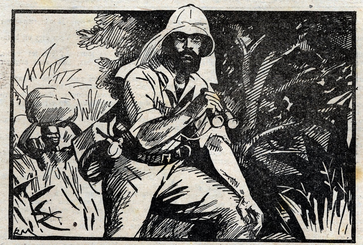 Retrato de Pietro Paolo Savorgnan di Brazza o Pierre Paul Francois Camille Savorgnan de Brazza (1852-1905), explorador francés de origen italiano que exploró la margen derecha del río Congo, allanando el camino para la colonización francesa en África Ecuat de Unknown artist