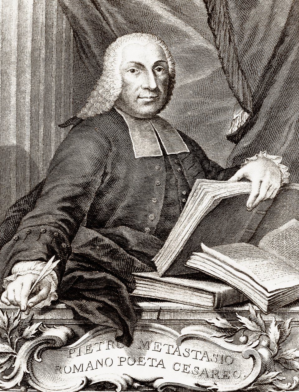Retrato de Pietro Trapassi, llamado Pietro Metastasio (Metastase) (1698-1782) poeta y libretista italiano de Unknown artist