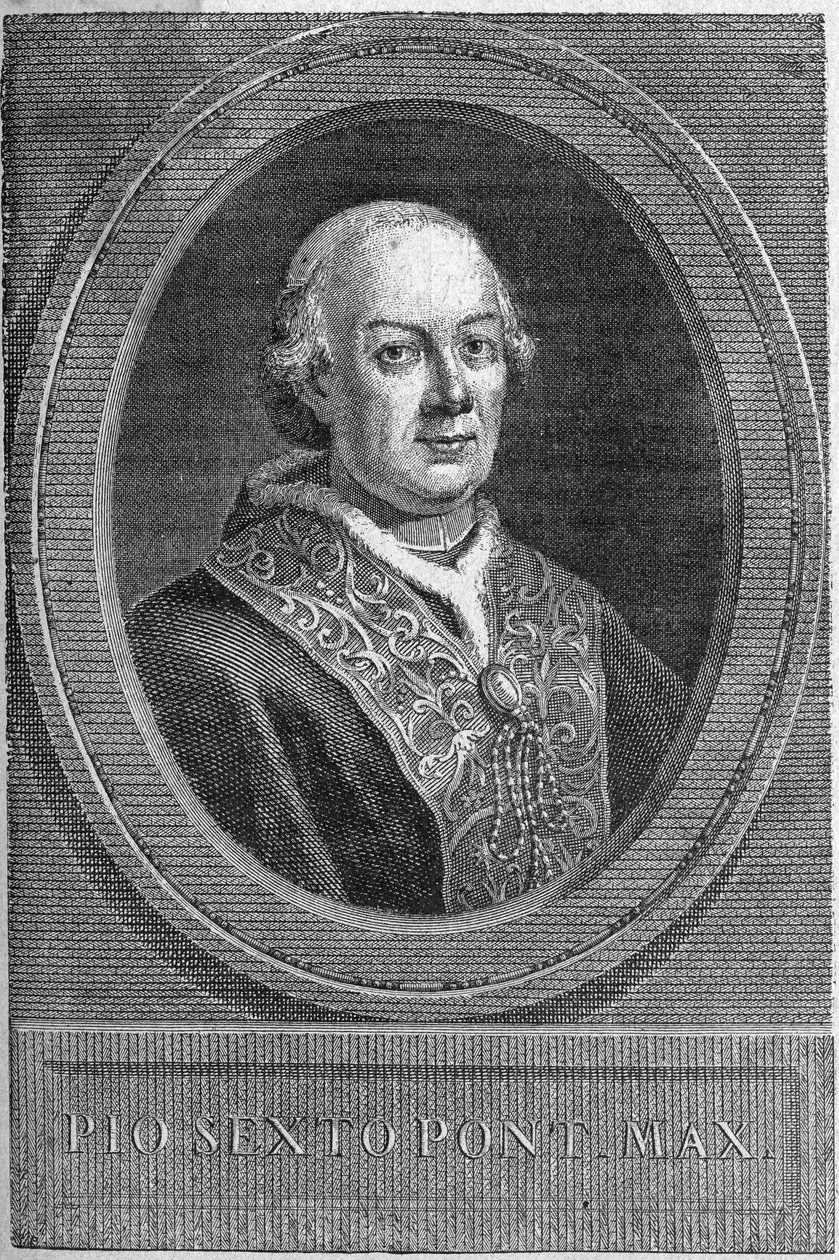 Retrato del Papa Pío VI (Pío o Giovanni Angelo Braschi) (1775-1799) de Unknown artist