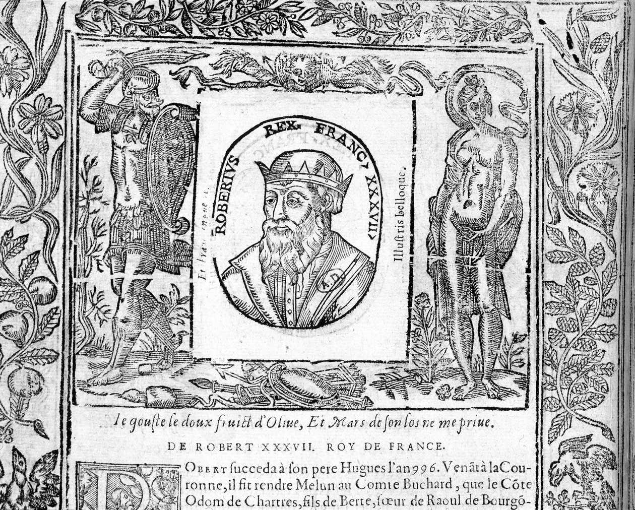 Retrato de Roberto el Piadoso, Rey de Francia de 996 a 1031 de Unknown artist