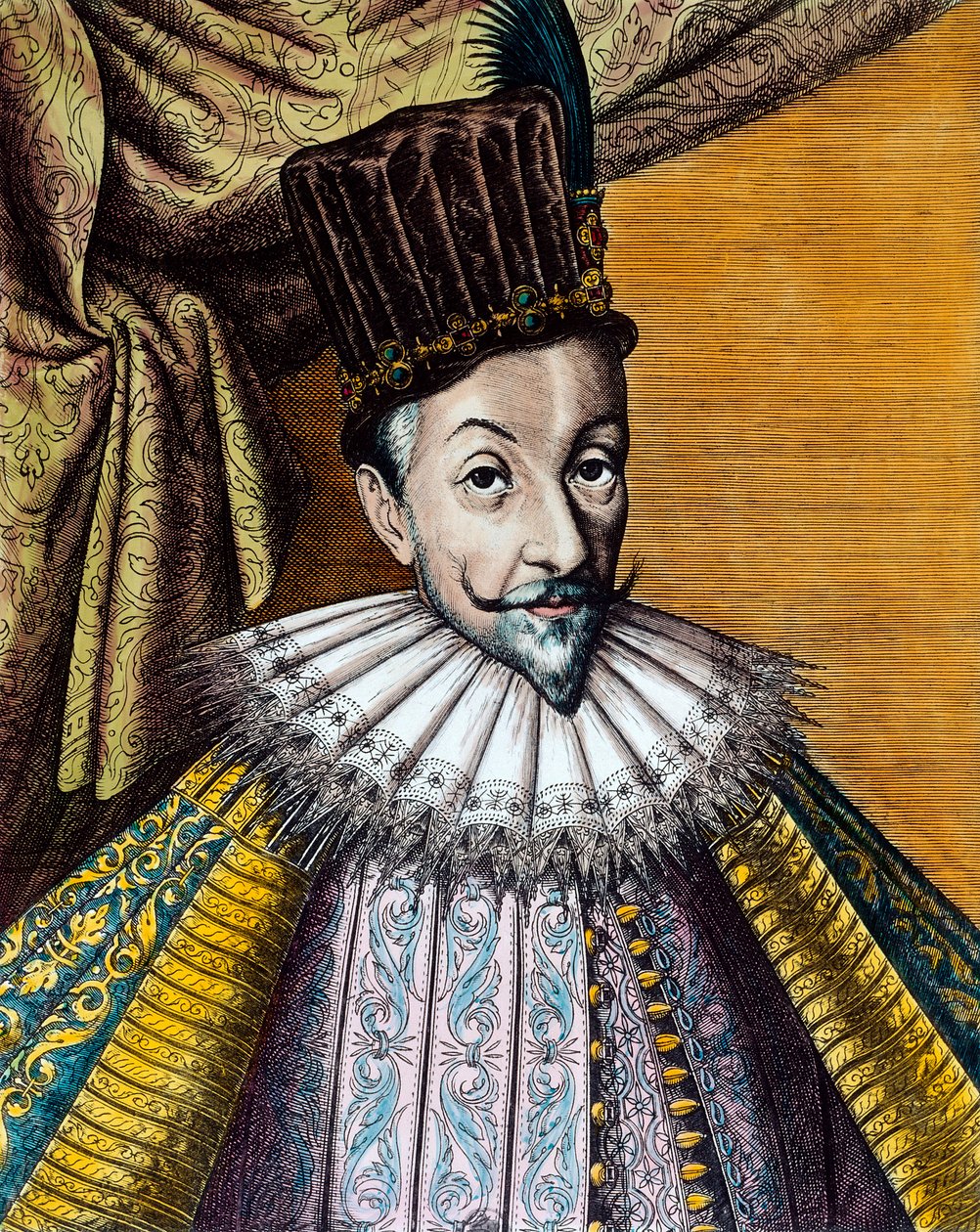Retrato de Segismundo III Vasa (1566-1632) rey de Polonia (1587-1632) y de Suecia (1592-1599). Grabado del siglo XVII de Unknown artist