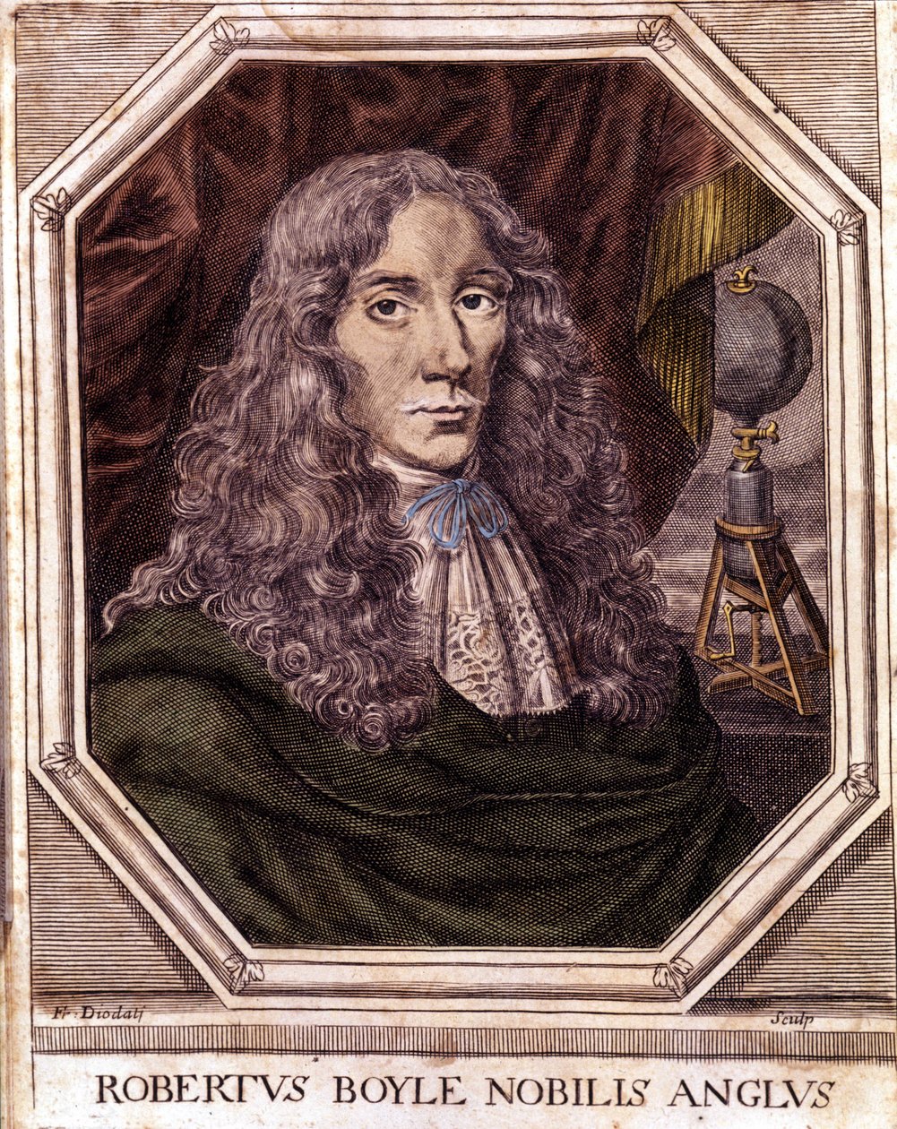 Retrato de Sir Robert Boyle (1627-1691), físico y químico anglo-irlandés. de Unknown artist