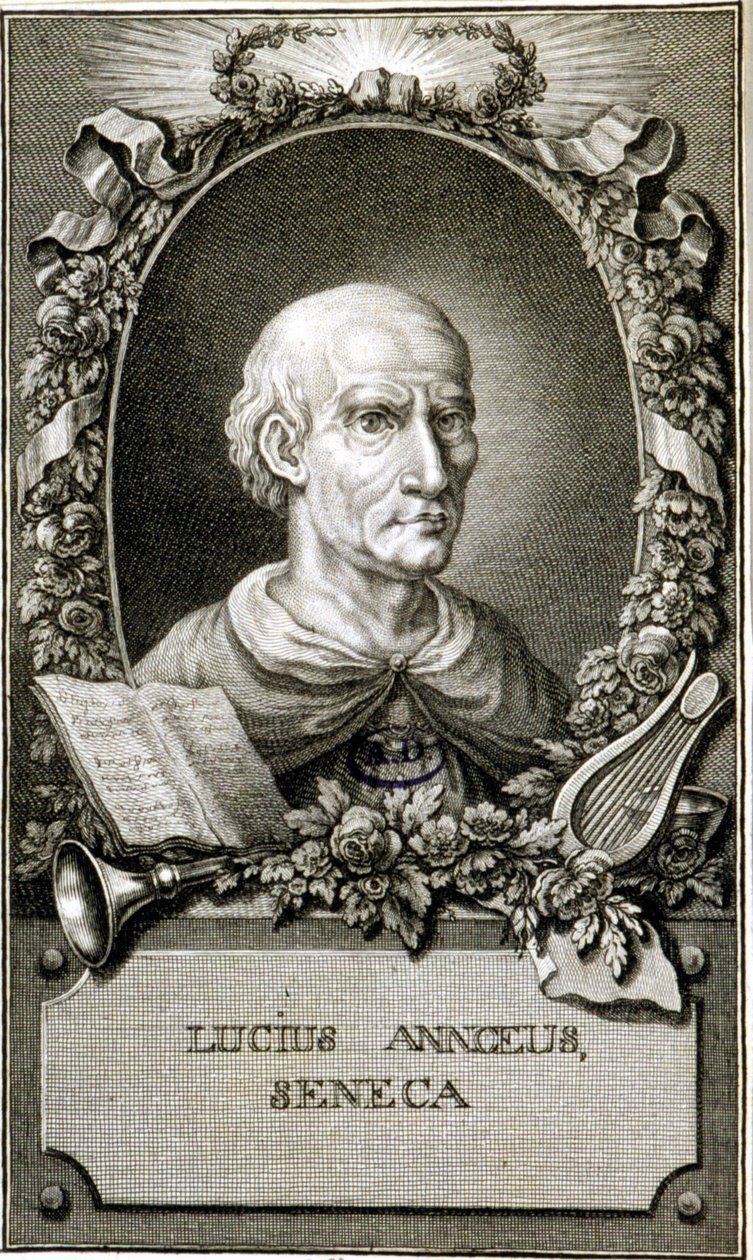 Retrato de Séneca (4-65). Grabado de 1794. Coll Maciet, Biblioteca de Artes Decorativas, París. de Unknown artist