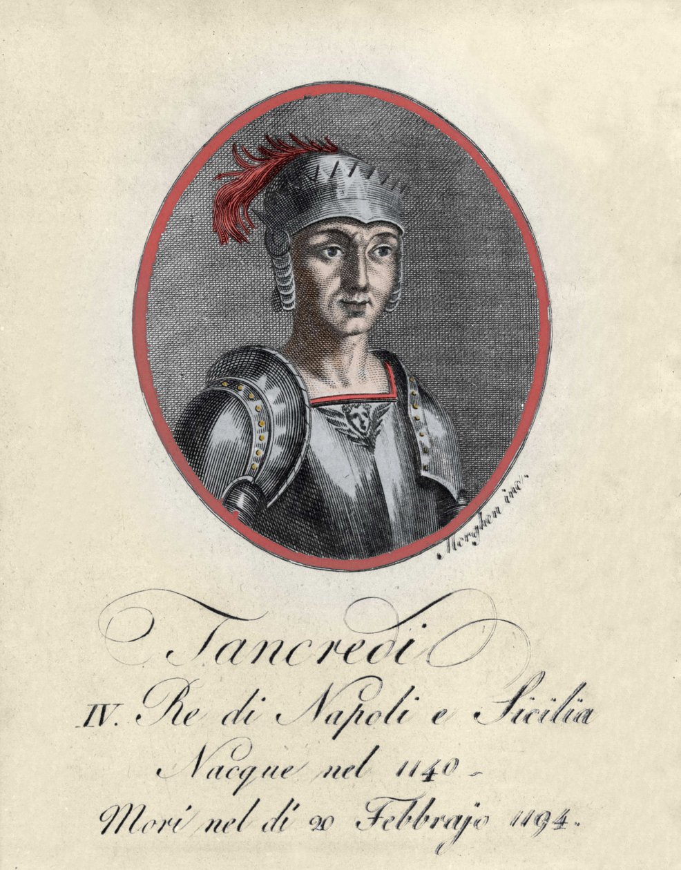 Retrato de Tancredo de Lecce (Tancredi) rey de Sicilia y Nápoles (1140-1194) de Unknown artist
