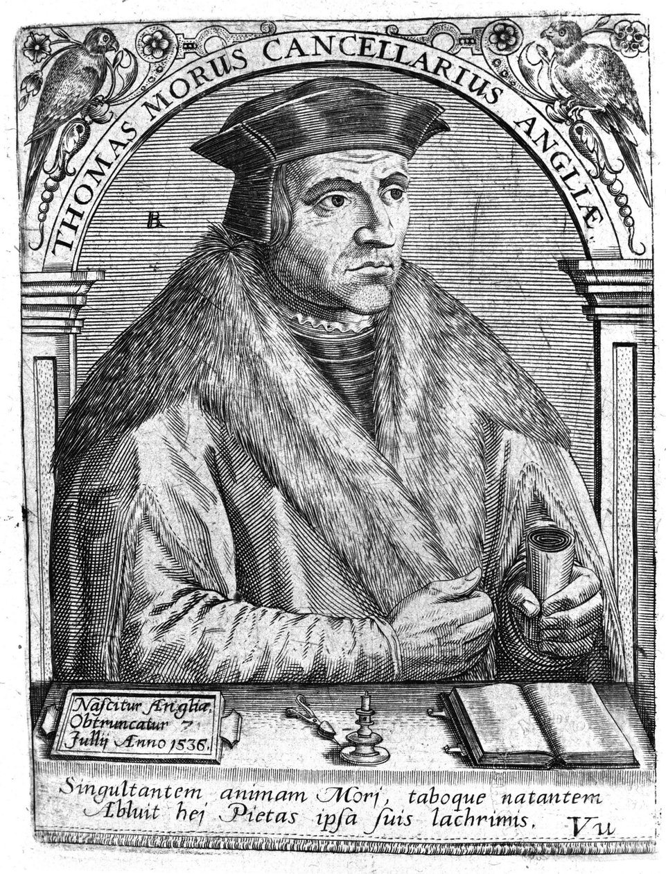 Retrato de Thomas More (1478 - 1538), político y humanista inglés. de Unknown artist