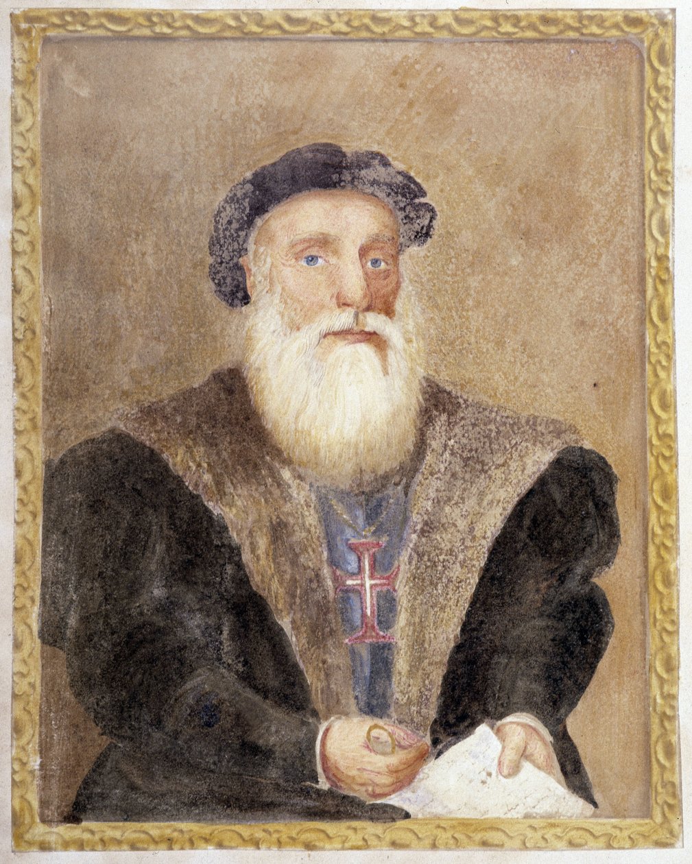 Retrato de Vasco de Gama - en "The Life of Prince Henri of Portugal Surnamed the Navigator" de Richard Henri Major de Unknown artist