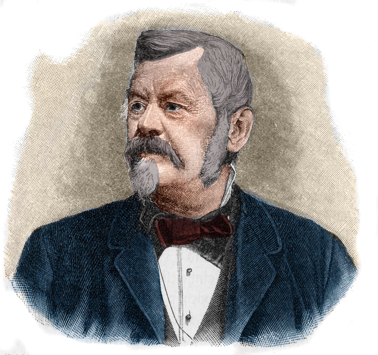 Retrato de Wilhelm Jordan (1842-1899) geodesta alemán de Unknown artist