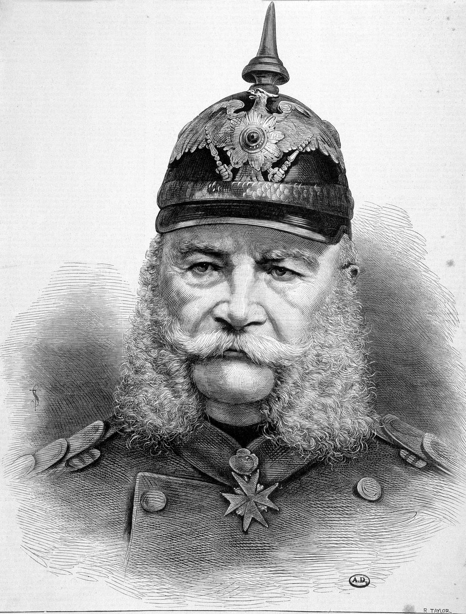 Retrato de Guillermo Friederich Ludwig I, Rey de Prusia y Emperador de Alemania (1797-1888) de Unknown artist