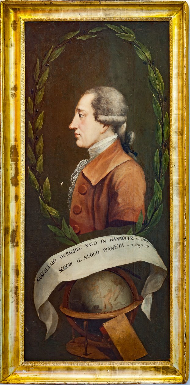 Retrato de William Herschel, El Observatorio Astronómico "Giuseppe Piazzi", la Torre Pisana de Unknown artist