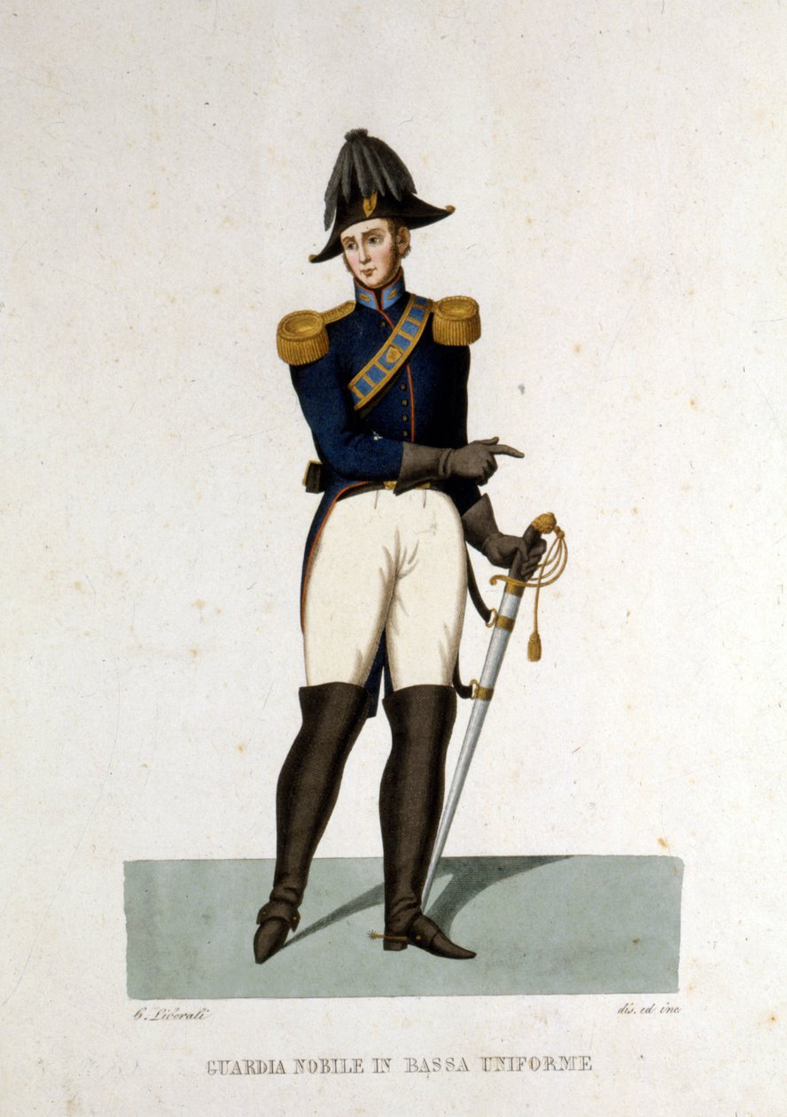 Retrato de un miembro de la guardia noble del Estado Vaticano. de Unknown artist