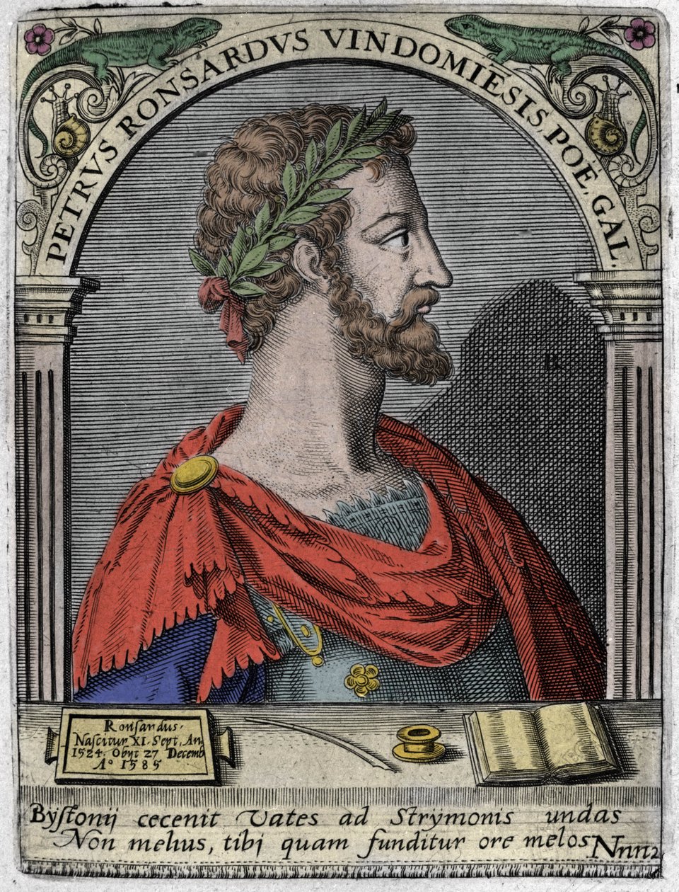 Retrato del poeta francés Pierre de Ronsard (1524-1585). de Unknown artist