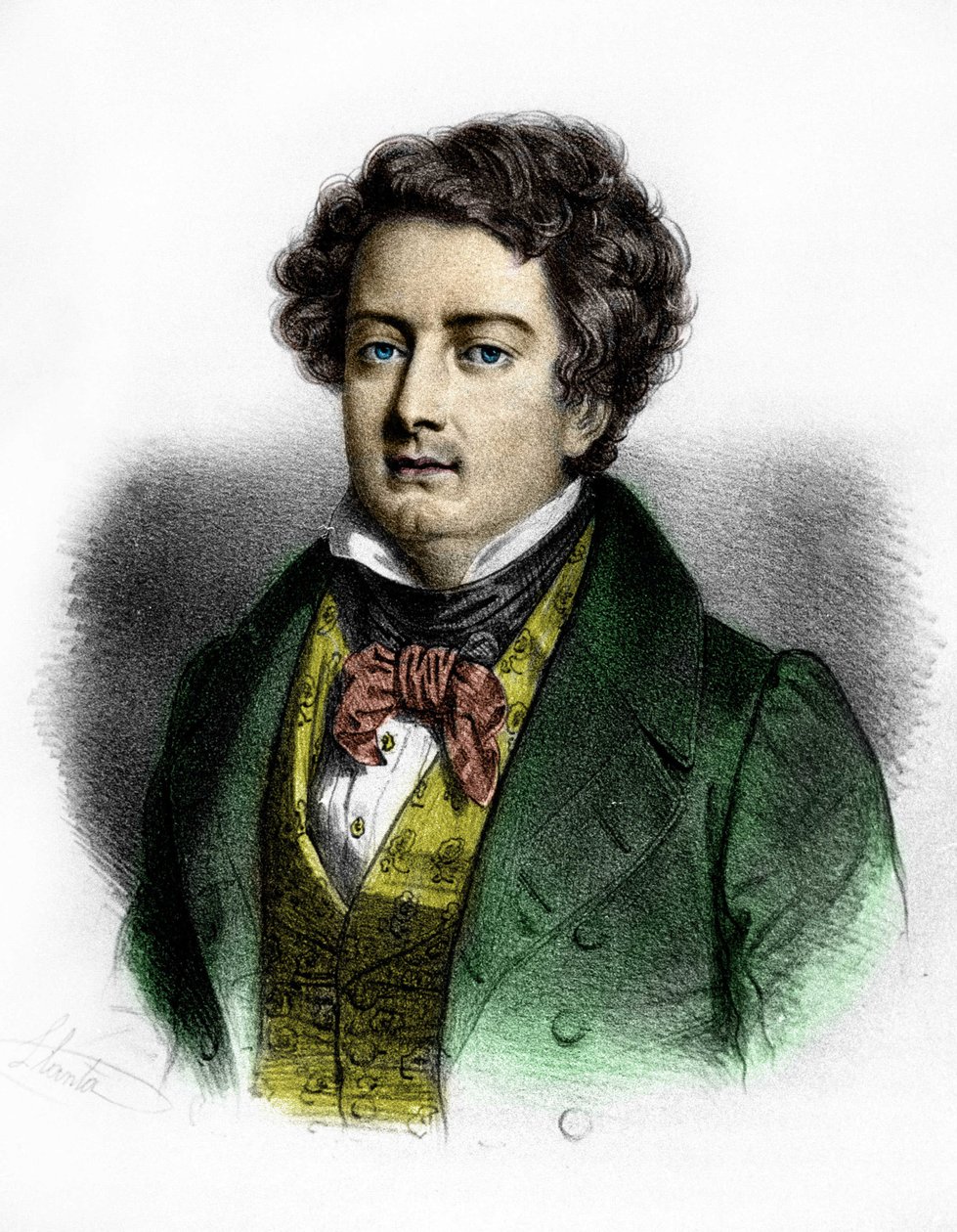 Retrato del tenor francés Adolphe Nourrit (1802-1839) de Unknown artist