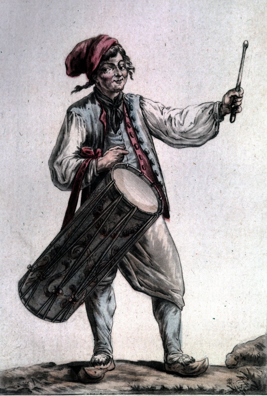 Retrato del tenor francés Antoine Trial (1736 - 1795) en el papel de Père la Joie en “Los Cosechadores” de André Modeste Grétry (1741 - 1813), París 1787 de Unknown artist