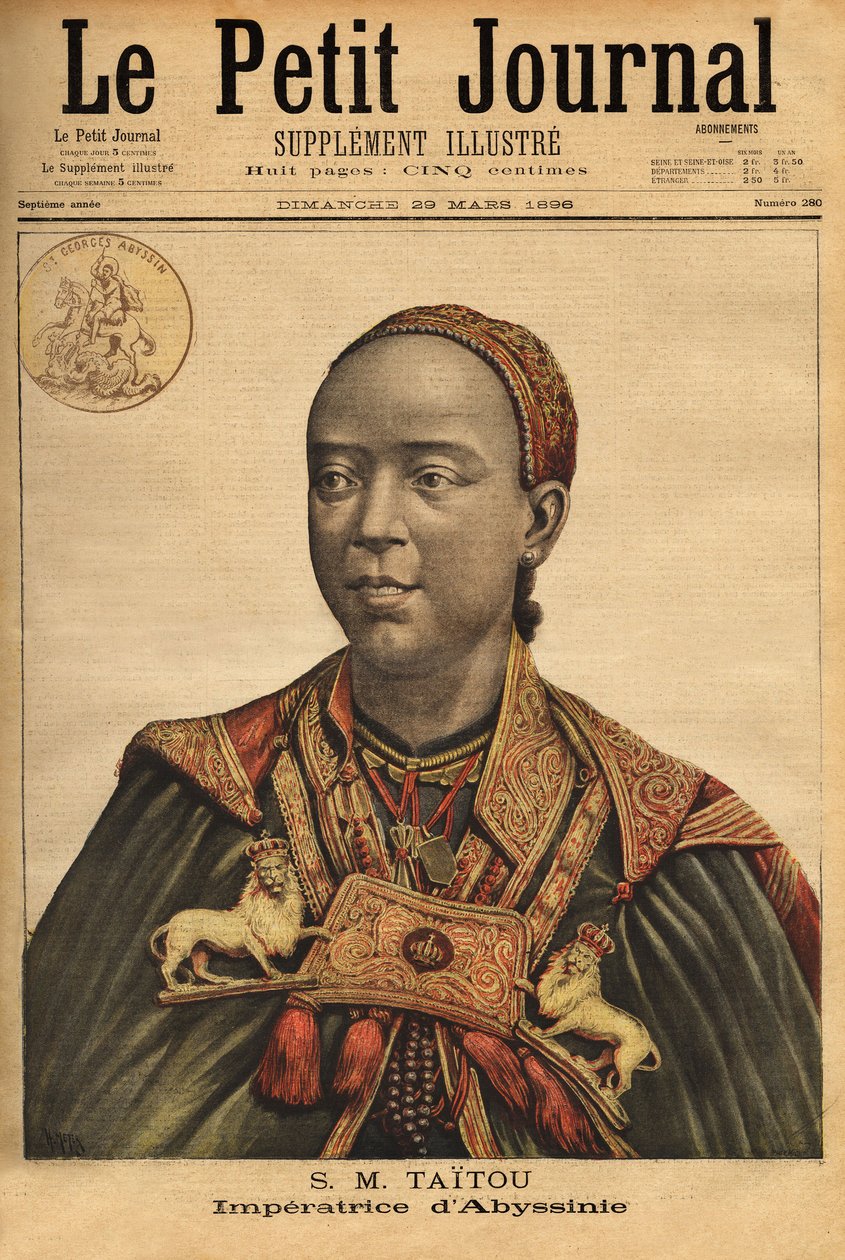 Retrato de la Emperatriz Taytu Betul (Taitou) de Unknown artist