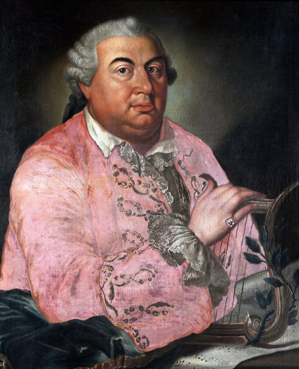 Retrato del compositor italiano Niccolo Jommelli (1714 -1774) Pintura anónima. Alrededor de 1760. Bolonia, Museo Civico Biblioteca Musicale de Unknown artist
