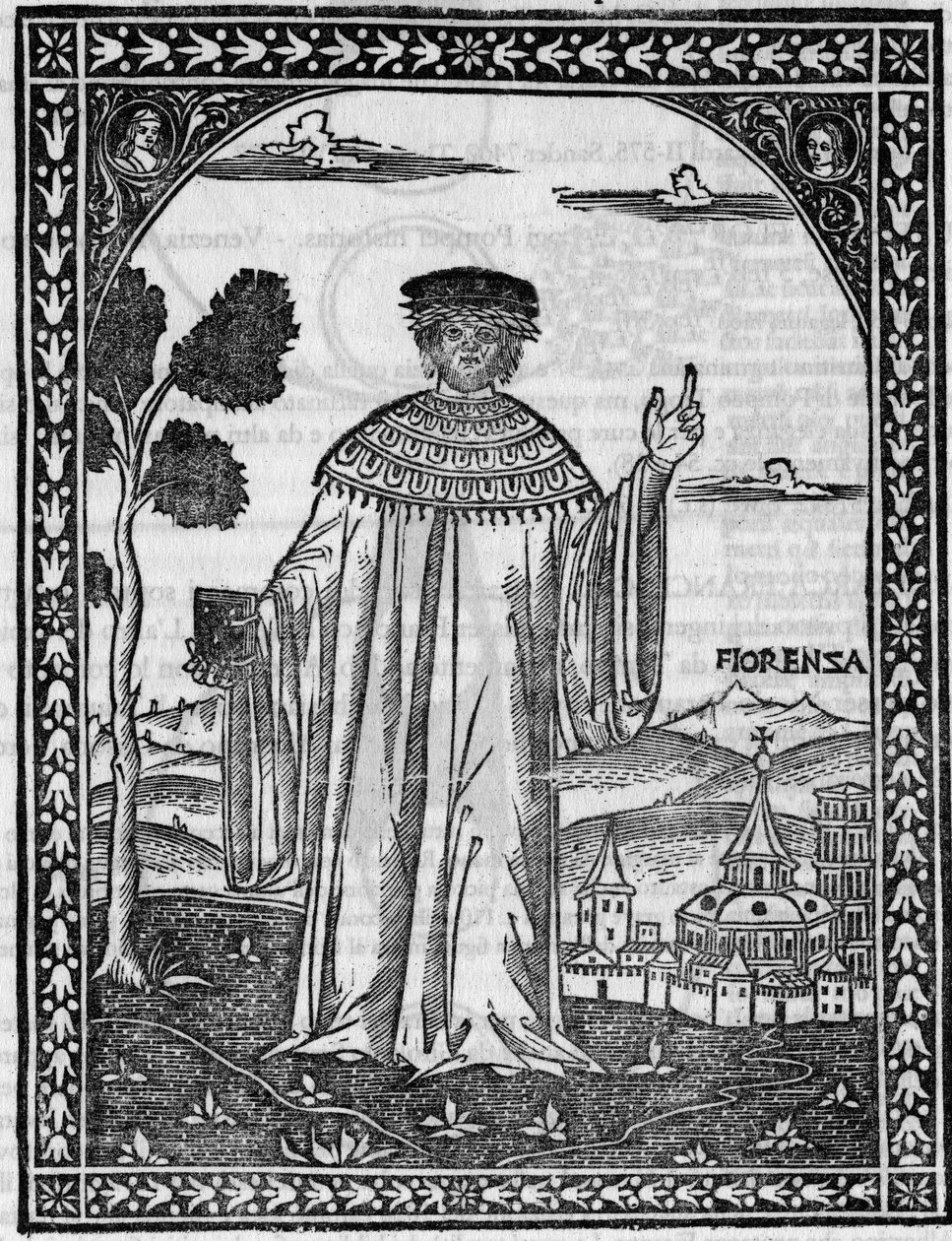 Retrato del poeta italiano Francesco Petrarca (Petrarca) de Unknown artist