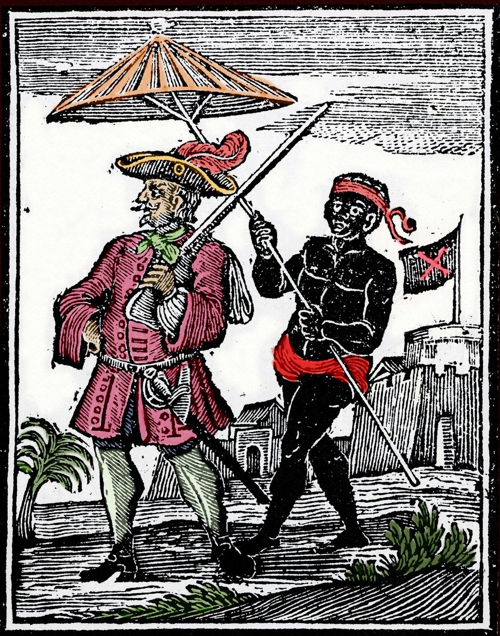 Retrato del pirata Henry Every (grabado) de Unknown artist