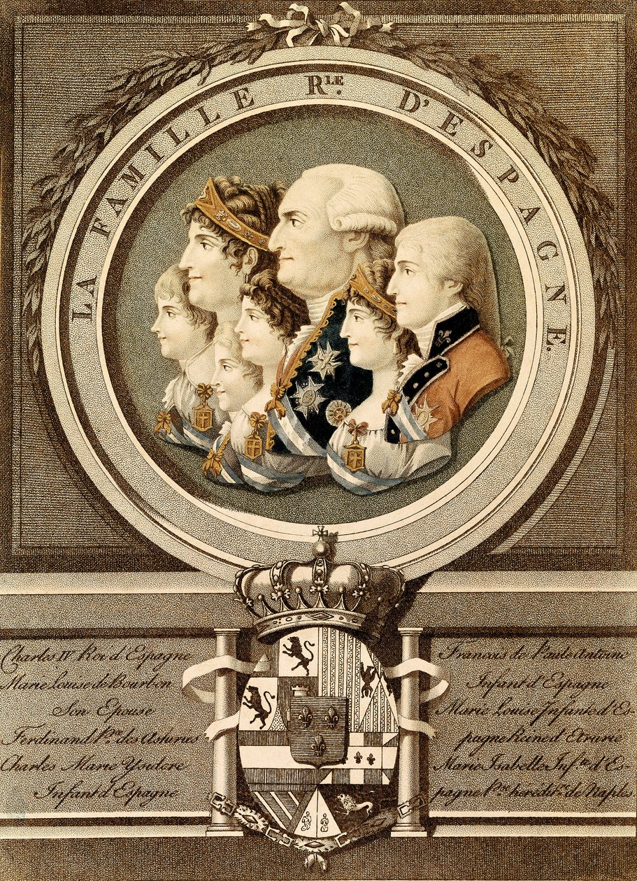 Retrato de la familia real de España: Rey Carlos IV de Unknown artist