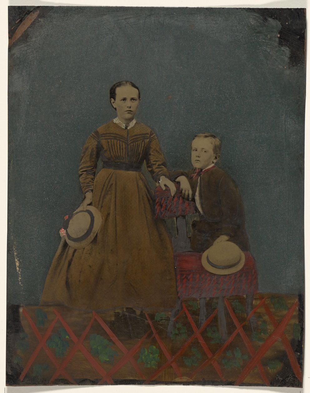 [Retrato de niño y niña] de Unknown artist
