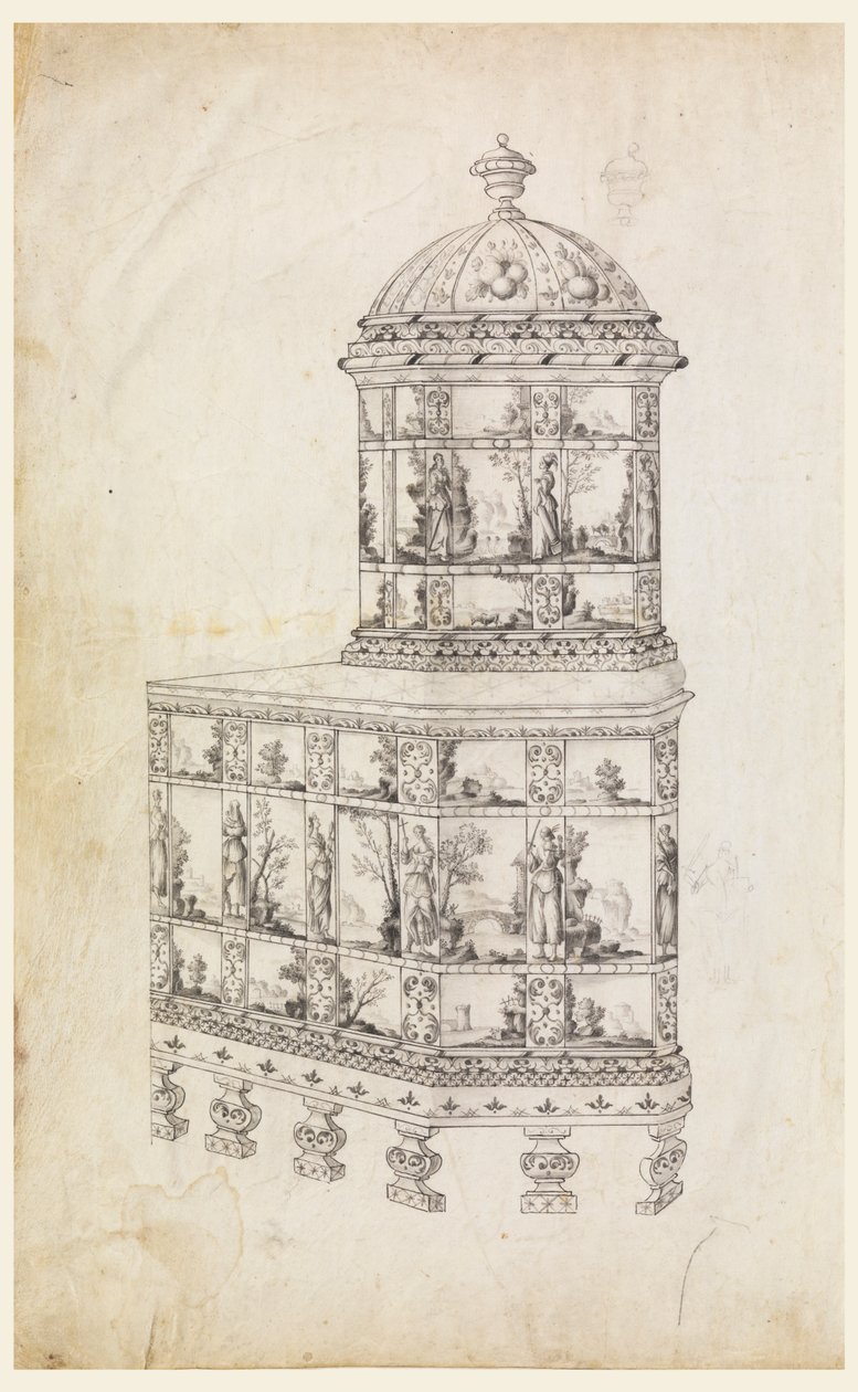 Estufa de azulejos de cerámica de Unknown artist