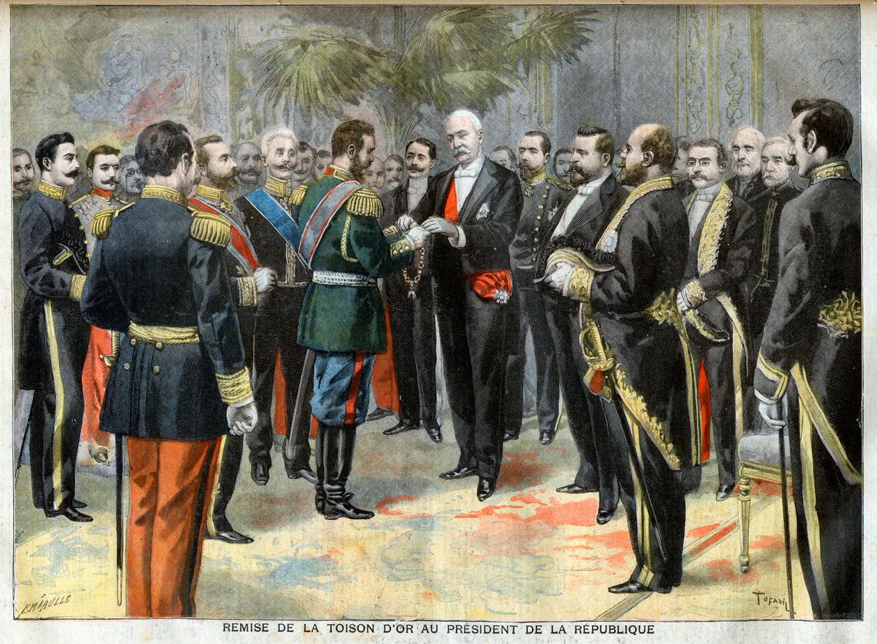 Entrega del Toisón de Oro al Presidente de la República Félix Faure de Unknown artist