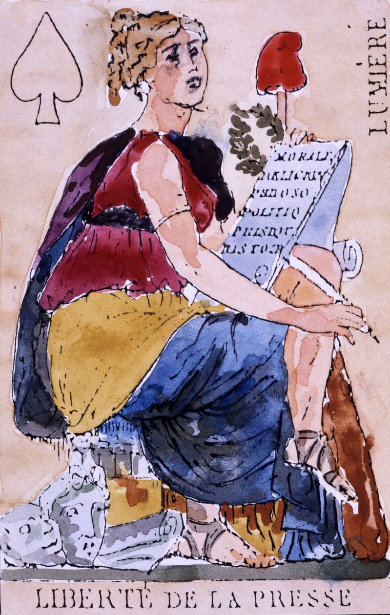 Libertad de prensa - Carta de juego revolucionaria de Unknown artist