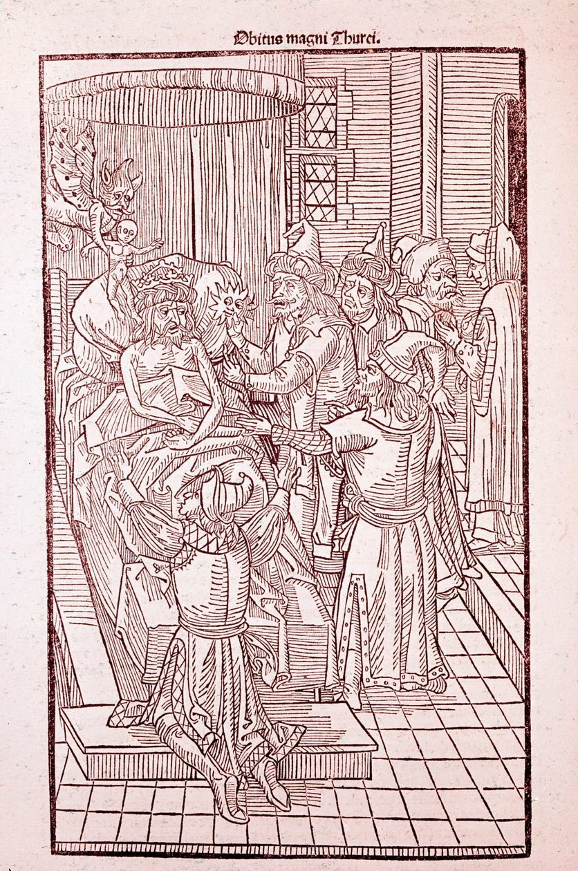 Probablemente el Sultán Mehmed II en 1481 (Grabado) de Unknown artist