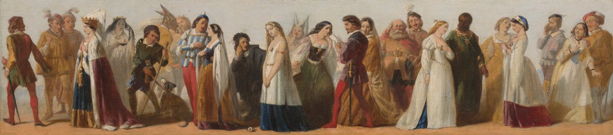Procesión de personajes de obras de Shakespeare de Unknown artist