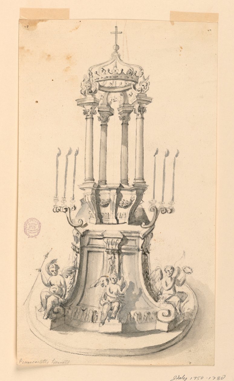 Proyecto: Un andamio para la exhibición de la Hostia (o de una reliquia) de Unknown artist