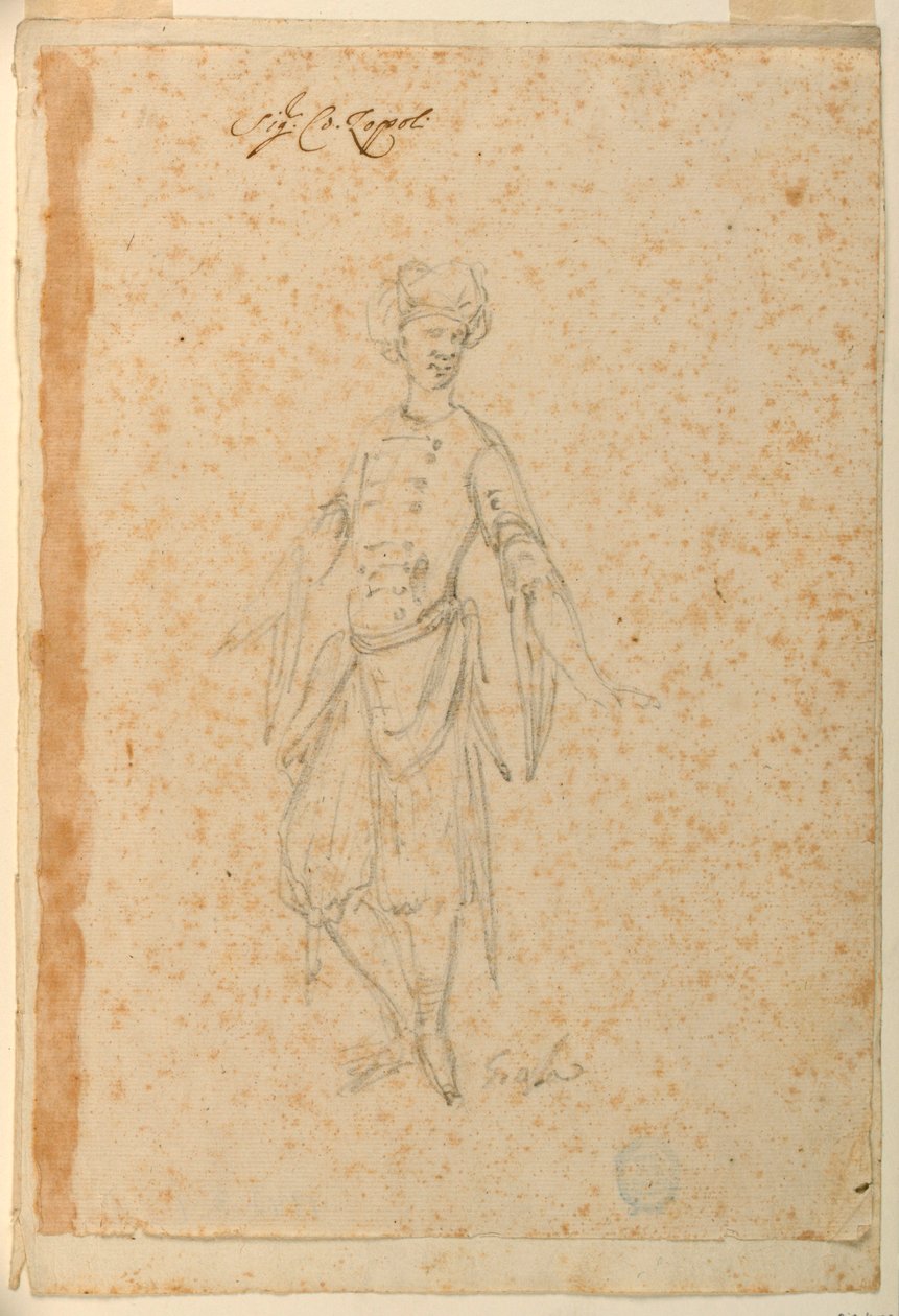 Proyecto para un disfraz de ballet de un bufón oriental de Unknown artist