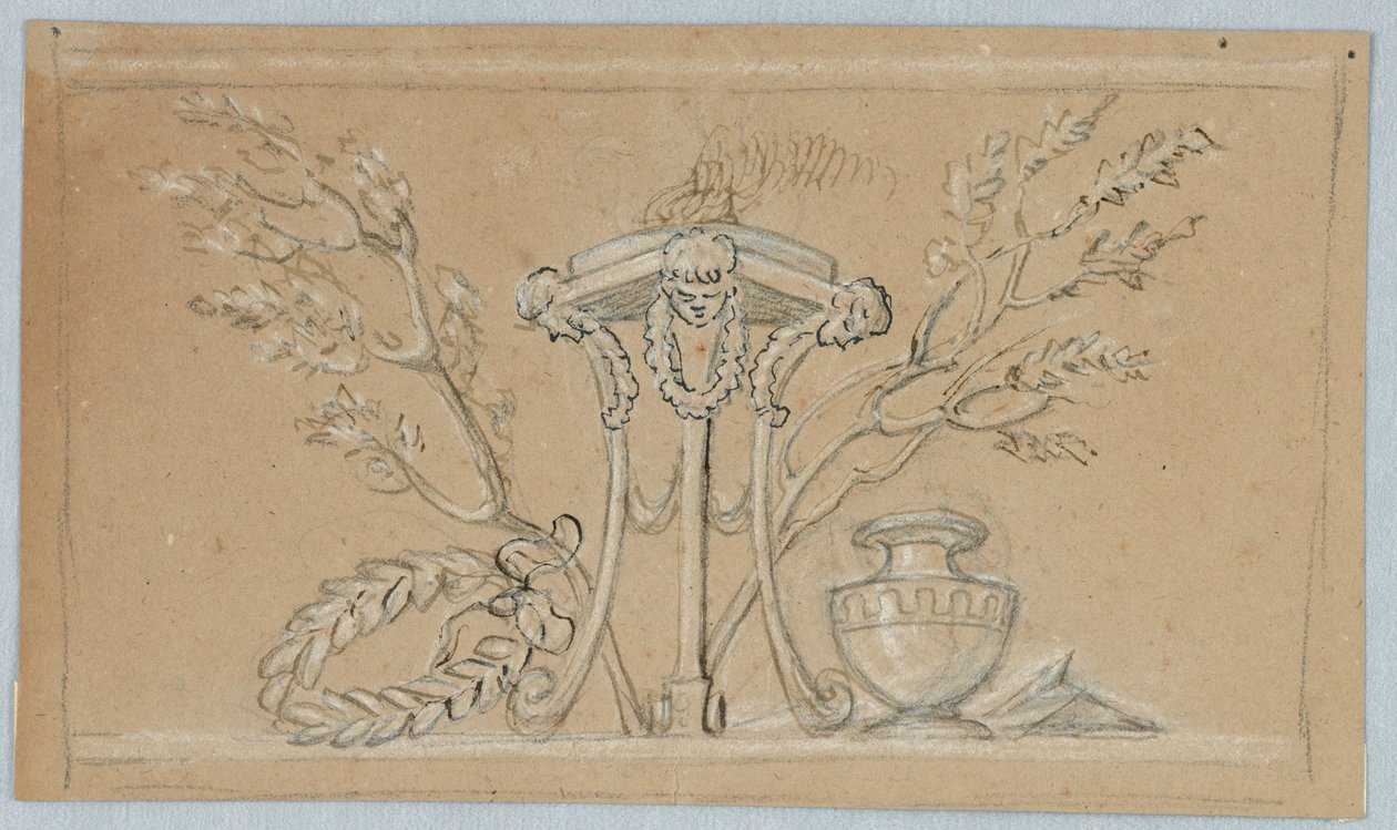 Proyecto para la decoración de un panel oblongo de Unknown artist