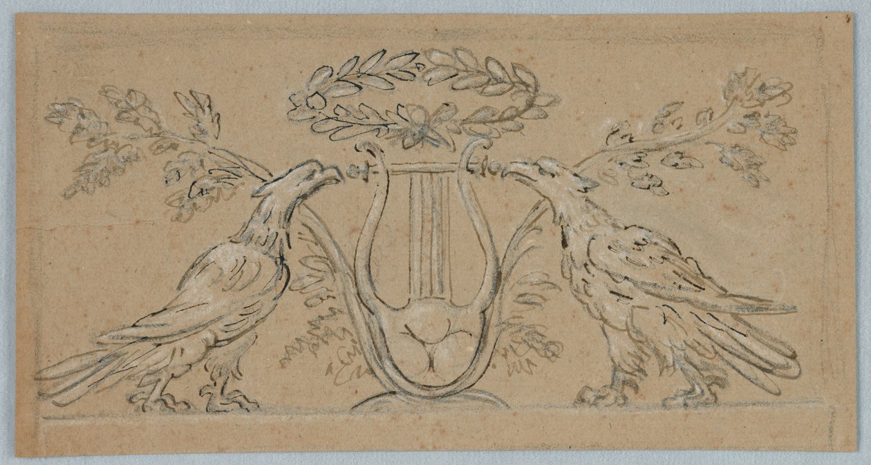 Proyecto para la decoración de un panel oblongo de Unknown artist