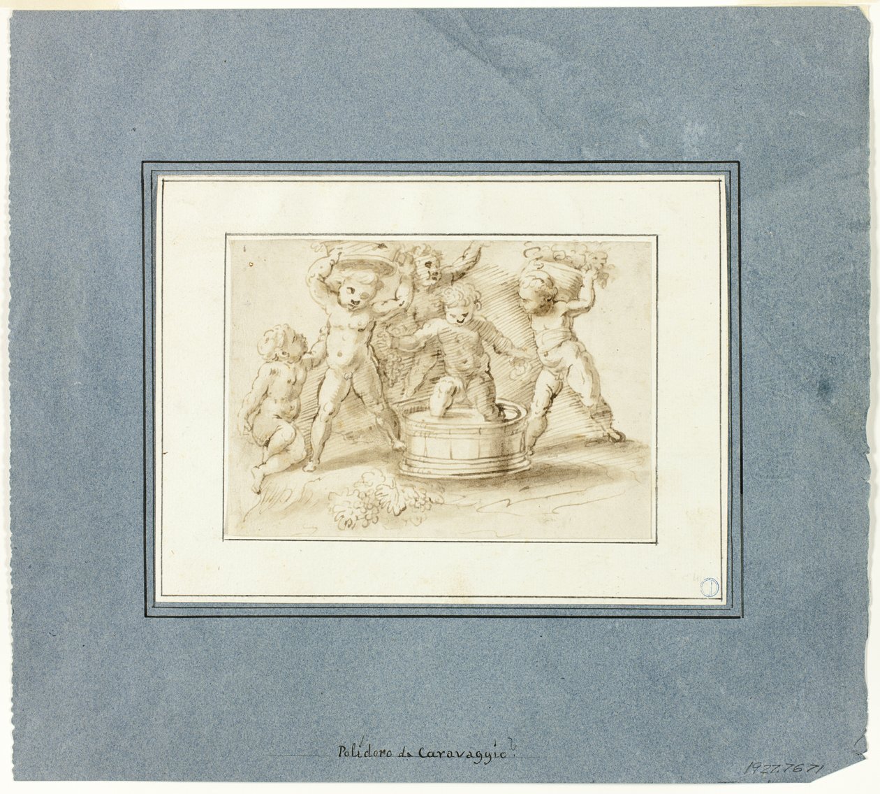 Putti haciendo vino de Unknown artist