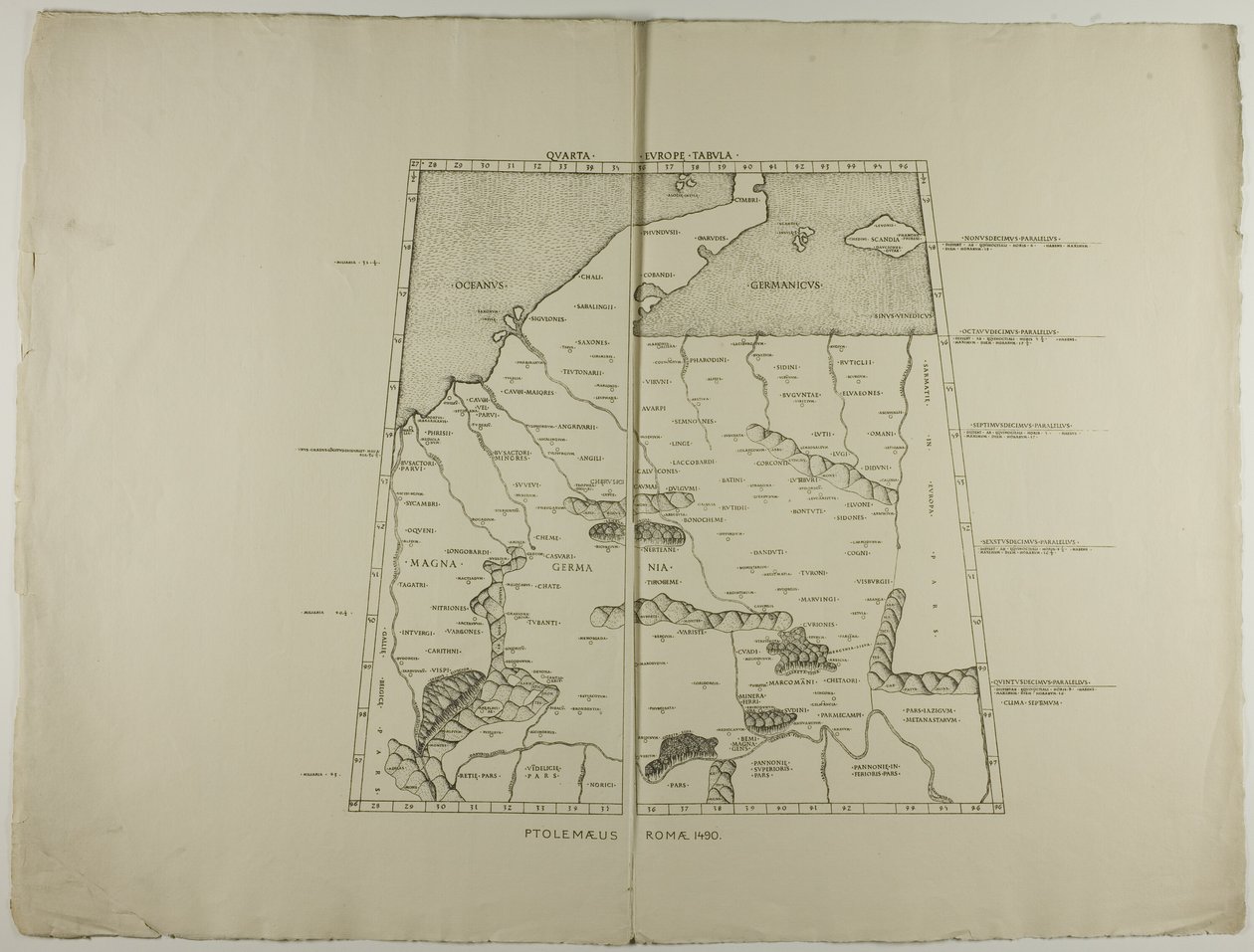 Cuarta Tabula Europa: Ptolemaeus Romae 1490 de Unknown artist