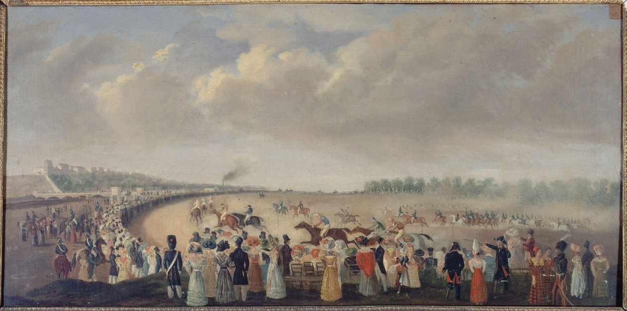 Carreras en el Campo de Marte, actual distrito 8, hacia 1830, entre 1801 y 1900 (óleo sobre lienzo) de Unknown artist